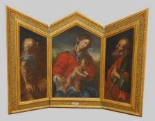 BAZZANI, Giuseppe1690-1769Triptychon Maria mit Kind, Hl. Paulus und Hl. PetrusÖl auf Leinwand, auf