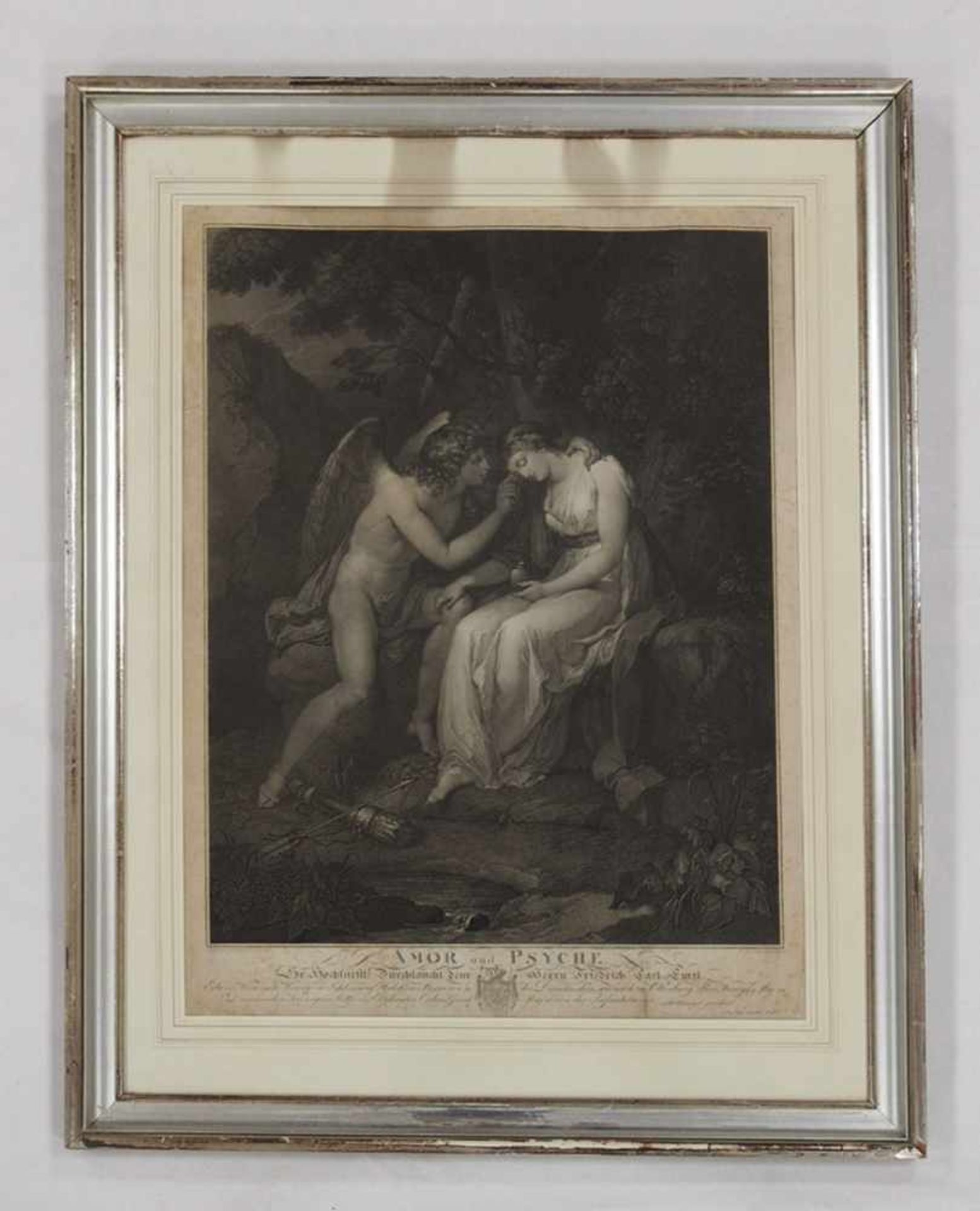 BUCHHORN, Ludwig1770-1856Amor und PsychePunktierstich (nach A. Kauffmann), 1804, 59 x 45 cm, gerahmt - Bild 2 aus 2