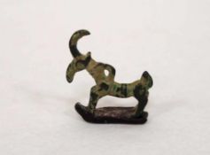 Steinbock-AnhängerBronze, Vollguss, Höhe 3,5 cm, Länge ohne moderne Standfläche 3,5 cm, Luristan,