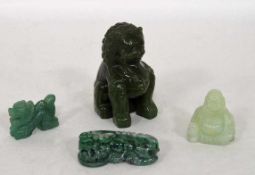 4 Figuren2 Fo-Hunde, 1 Buddha, 1 Drache, Höhe bis zu 8 cm