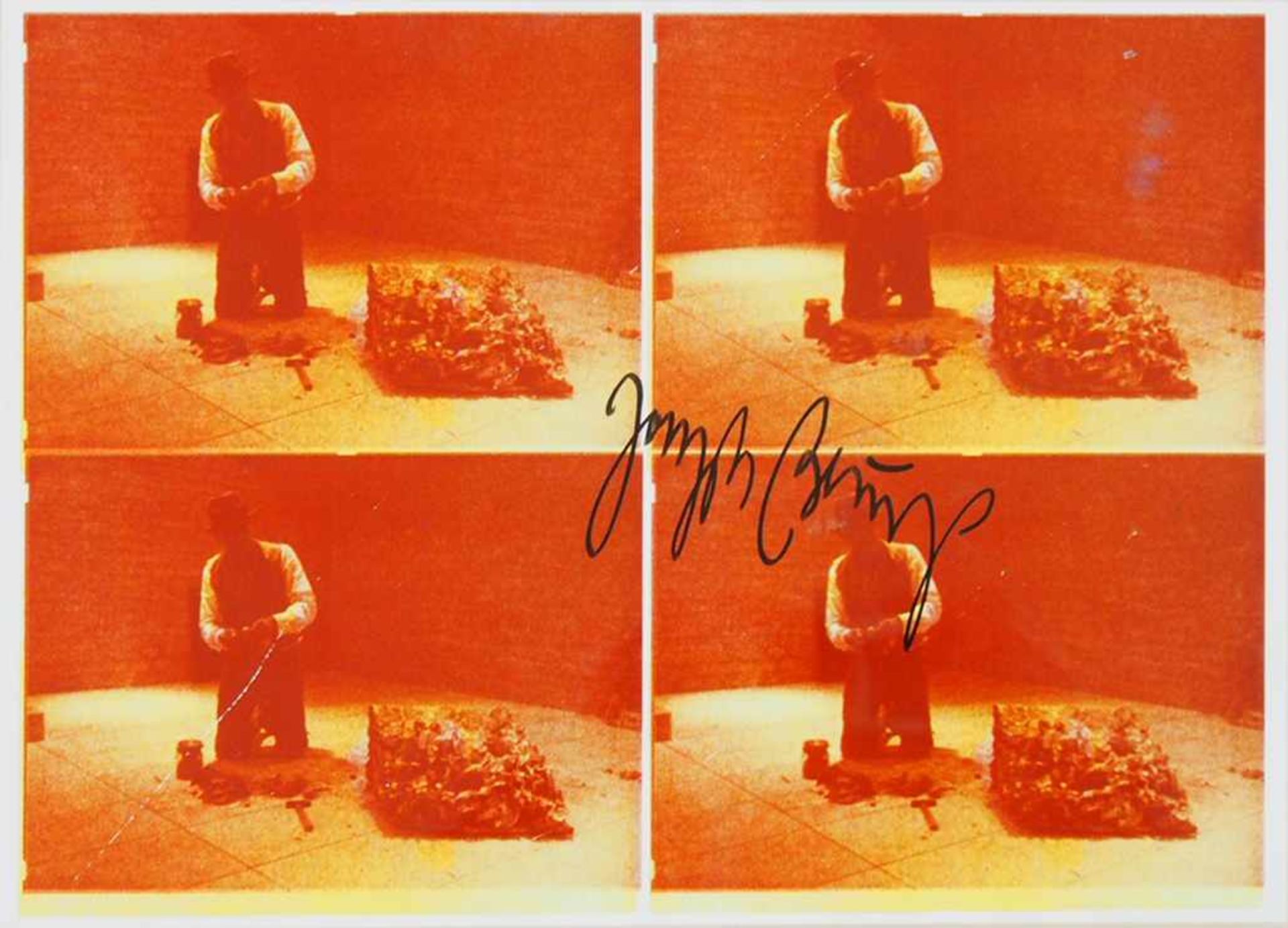 BEUYS, Joseph1921-1986HasengrabOffset, signiert, 22,5 x 31,5 cm, gerahmt unter Glas und