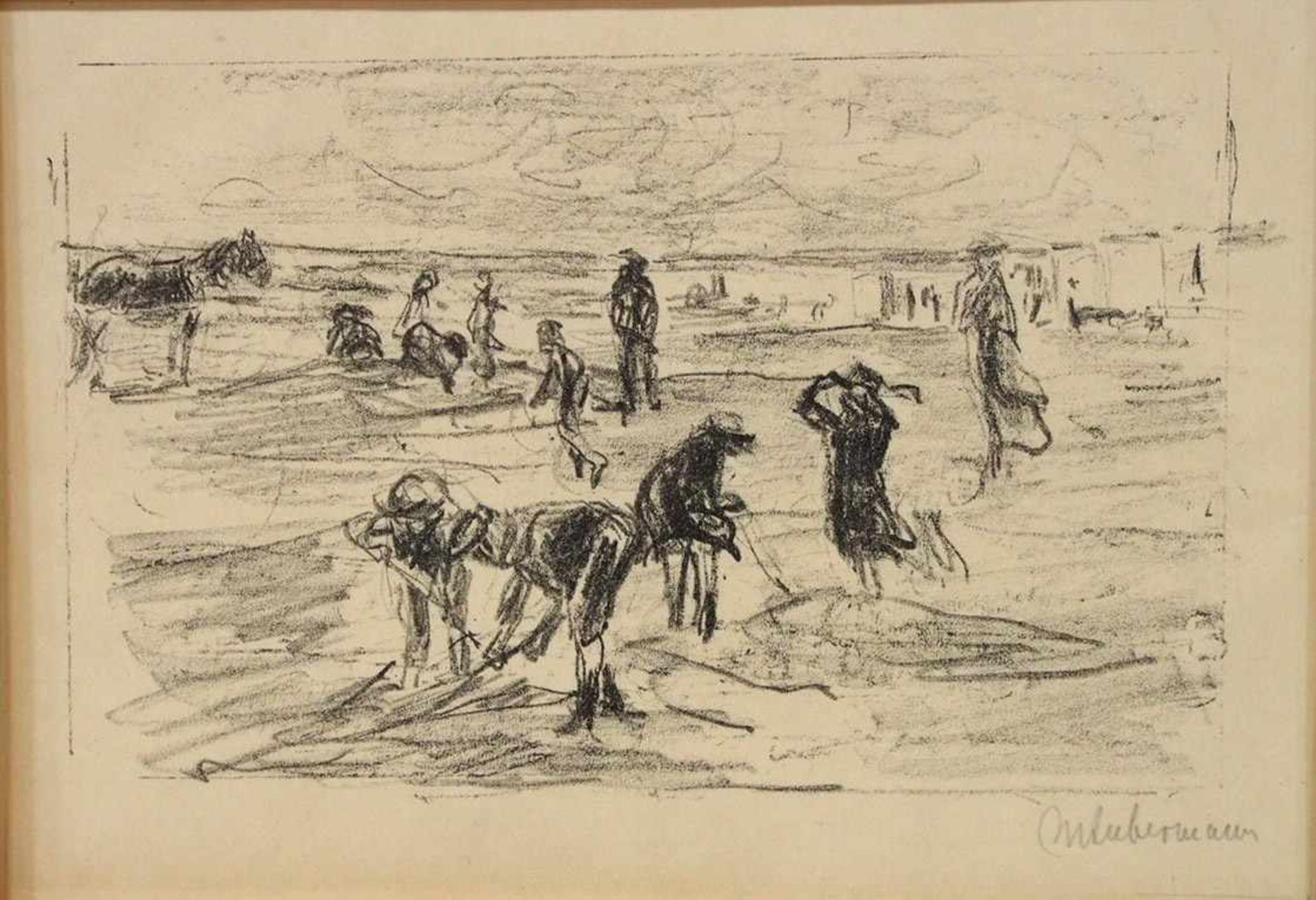 LIEBERMANN, Max1847-1935StrandvergnügenLithographie, signiert in Bleistift unten rechts, 24,5 x 31,5