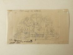 RICHTER, Ludwig Adrian1803-1884BausteineBleistift auf Pergamin, Vorzeichnung für einen