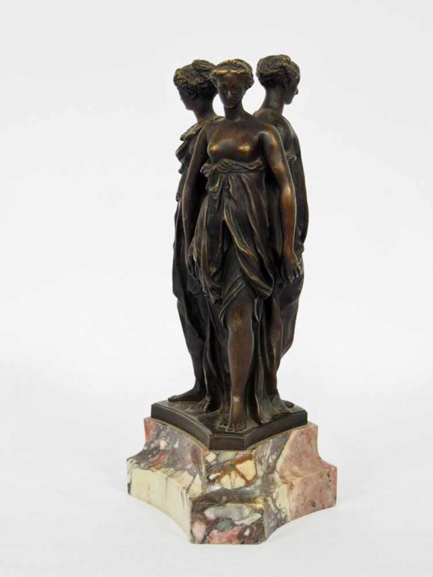 Drei GrazienBronze, Frankreich 19. Jh., Höhe 24 cm (ohne zugehörigen Marmorsockel)