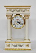 KaminuhrBisquit-Porzellan, bemalt und vergoldet, Franklin Mint "Emperess Josephine Clock", 1987,