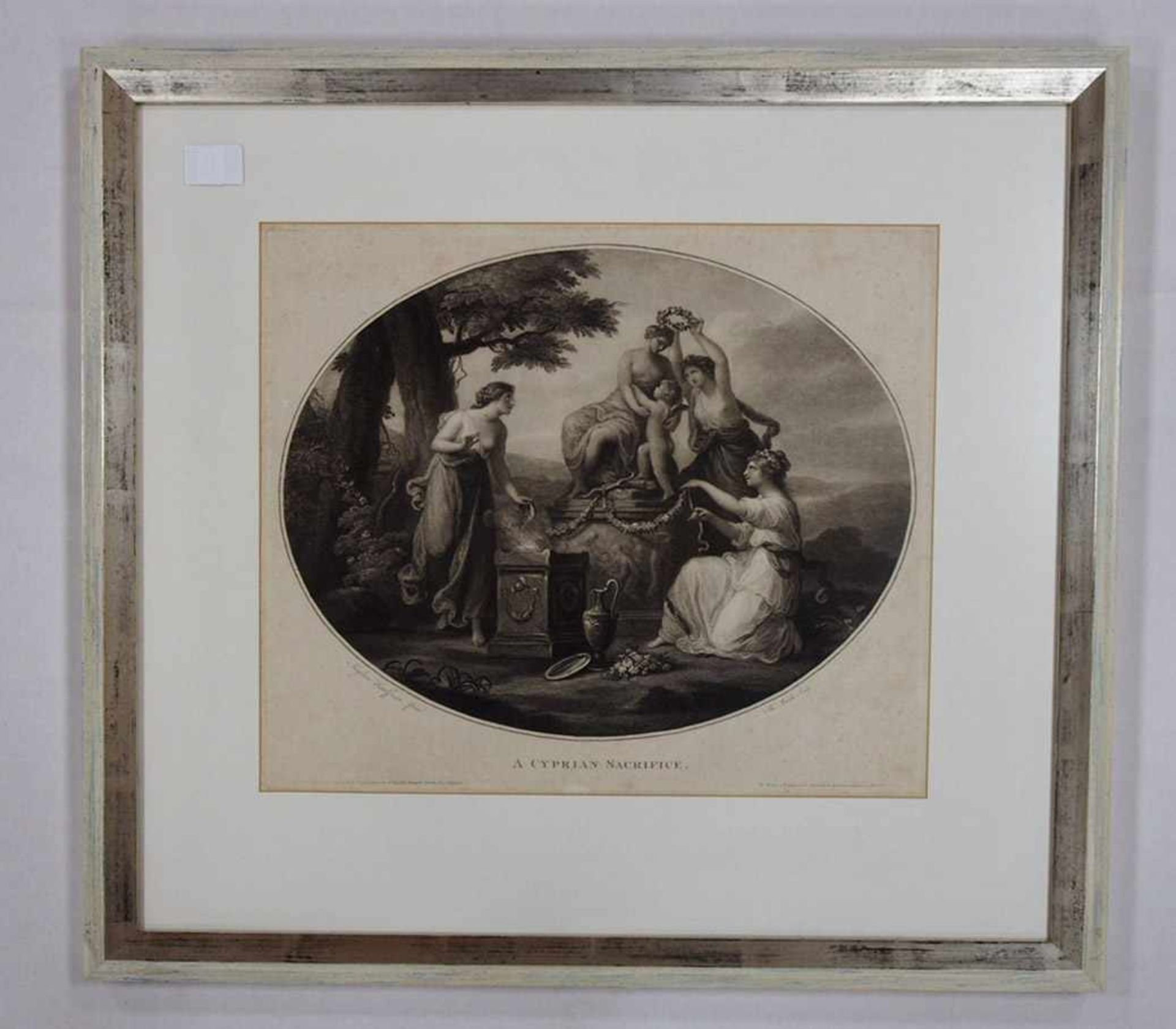 BURKE, Thomas1749-1815A Cyprian SacrificePunktierstich (nach A. Kauffmann), 35 x 40 cm, gerahmt - Bild 2 aus 2