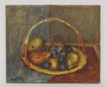 MORTIER, Antoine1908-1999Obst-StillebenÖl auf Leinwand, signiert unten links, 37 x 45 cm, Rahmen** )