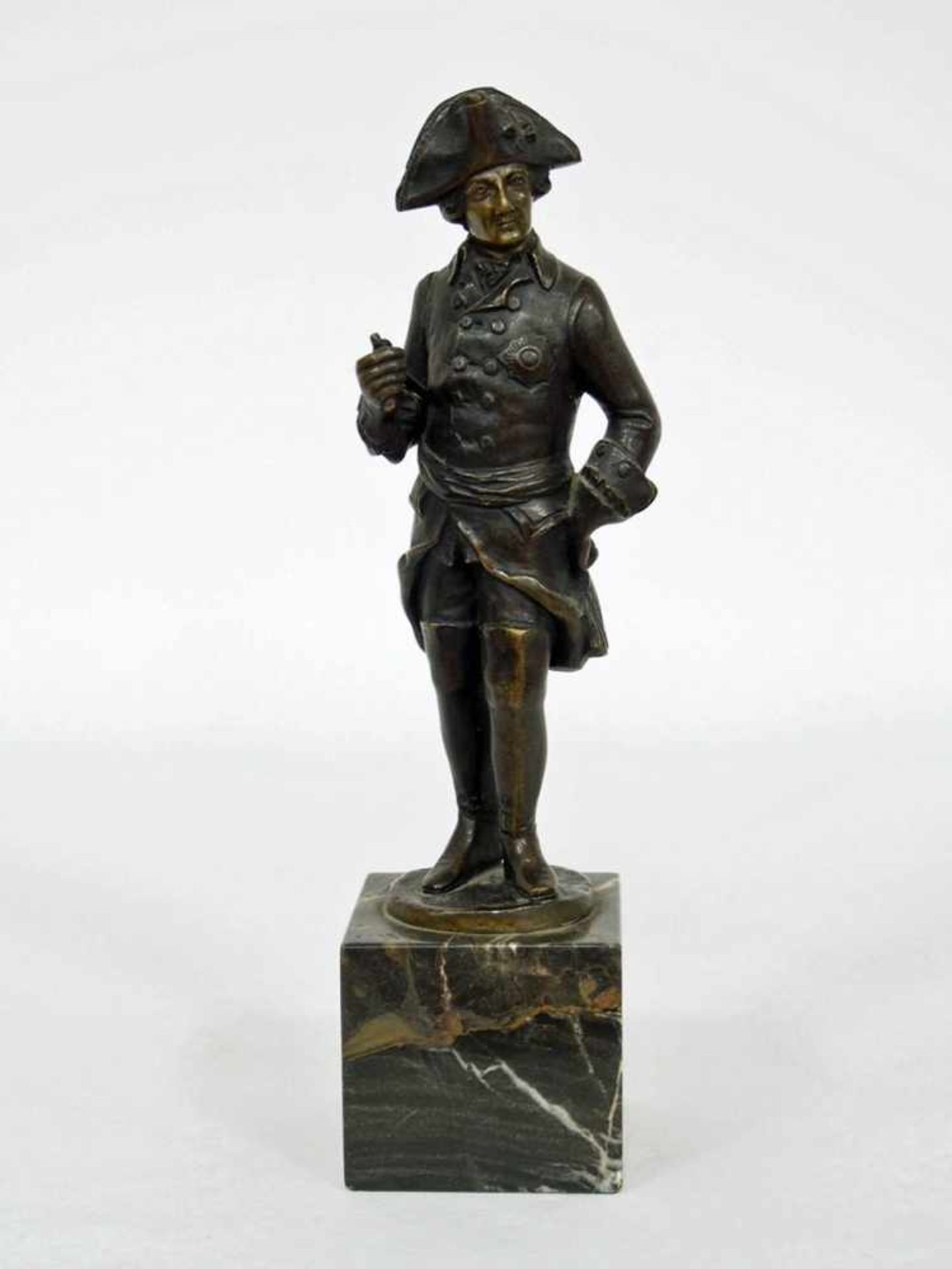 JENSEN, Peder Marius1883-um 1925Friederich II. von PreussenBronze, zweifarbig patiniert, signiert