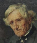 LINS, Adolf1856-1927Porträt eines alten MannesÖl auf Malkarton, signiert unten links, 21 x 19 cm,
