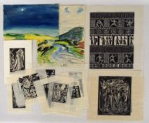 DOMIZLAFF, Hildegard1898-1987Landschaften2 Aquarelle auf Papier, signiert und datiert 1921(1x), 17,5