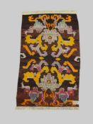Teppich Tibet, 19. Jh., 144 x 85 cm, Zustand B