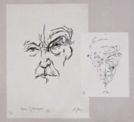 HANSING, Ernst Günter1929-2011Porträt Konrad AdenauerLithographie, signiert unten rechts,Ex 7/50, 70