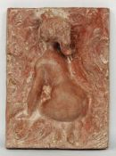 PASCH, Clemens1910-1985RückenaktRelief, Terrakotta, verso signiert, 25,5 x 18 cm** ) Bei einem