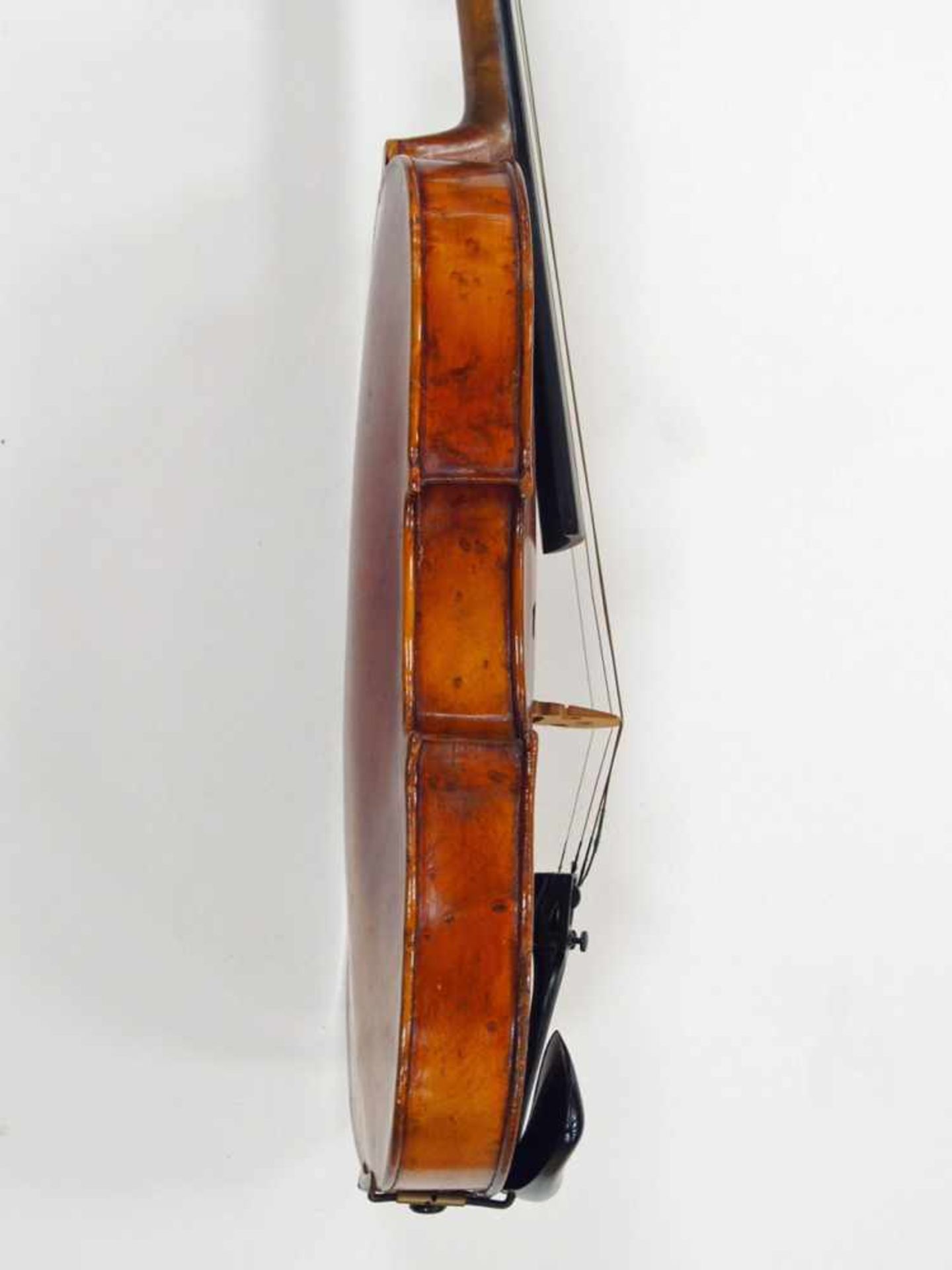 Violine, Deutsch 19. JahrhundertFichte (Decke), Ahorn (Zargen und einteiliger Boden), alter - Bild 4 aus 5