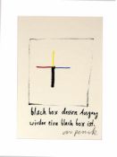 PENCK, A.R.1939-2017Black-box......Farbsiebdruck, signiert unten rechts, 29 x 19 cm, gerahmt unter