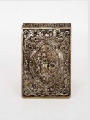 Deckeldose800er Silber, innen vergoldet, Adam Manns, Hanau, 1,5 x 8 x 5,5 cm, Gewicht 88g