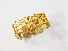 Armband750er Gelbgold, Otto Hahn (III), Bielefeld, monogrammiert "H", Länge 17,5 cm (ohne