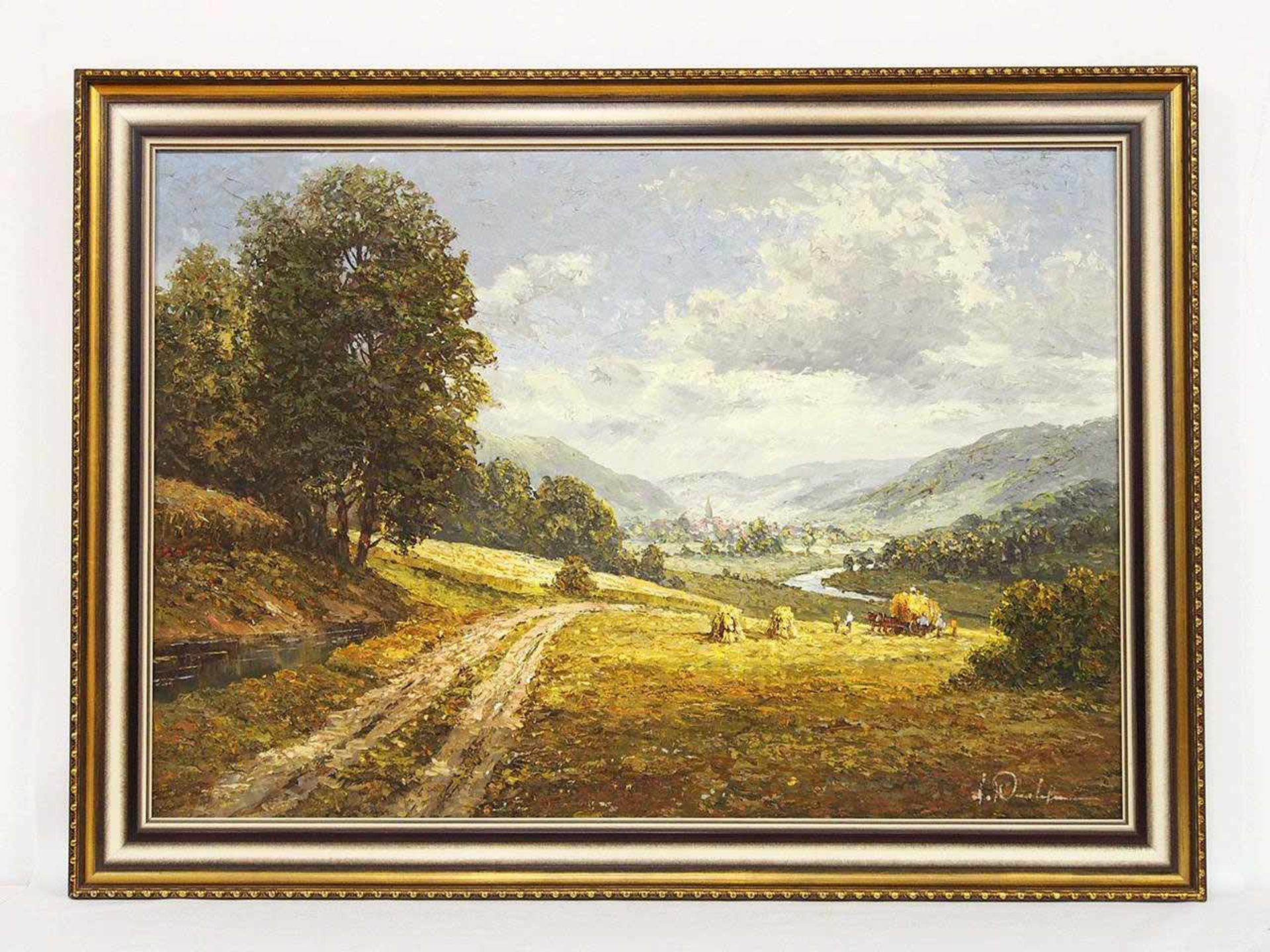 WENDEHALS, Alexander August1934-2002HeuernteÖl auf Leinwand, signiert unten rechts, 68 x 98 cm, - Bild 2 aus 3