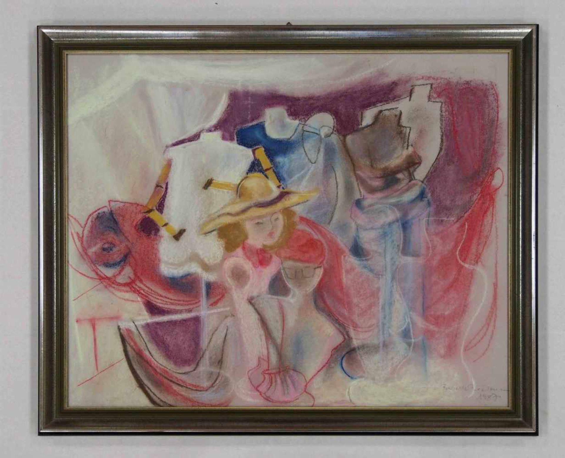 BECKMANN, Babette1920-2011Ohne TitelPastell auf Papier, signiert und datiert 1987 unten rechts, 48 x