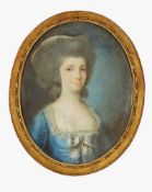 ITALIENISCHER MEISTER18. Jh.Porträt der Maria Elisabeth Rose CapelloPastell auf Pergament, verso