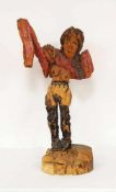 DENKLER-GIETZ, Michael*1960FrauenskulpturHolz, geschnitzt und gesägt, farbig gefasst, signiert auf