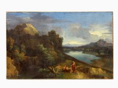 MILLET, Jean Francois I1642-1679Mythologische Figuren in südländischer Landschaftzugeschrieben, Öl