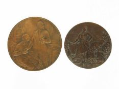 VERNON, Fédéric de1858-1912WeinlesePlakette, Bronze, signiert und datiert 1886, Durchmesser 24,5 cm;