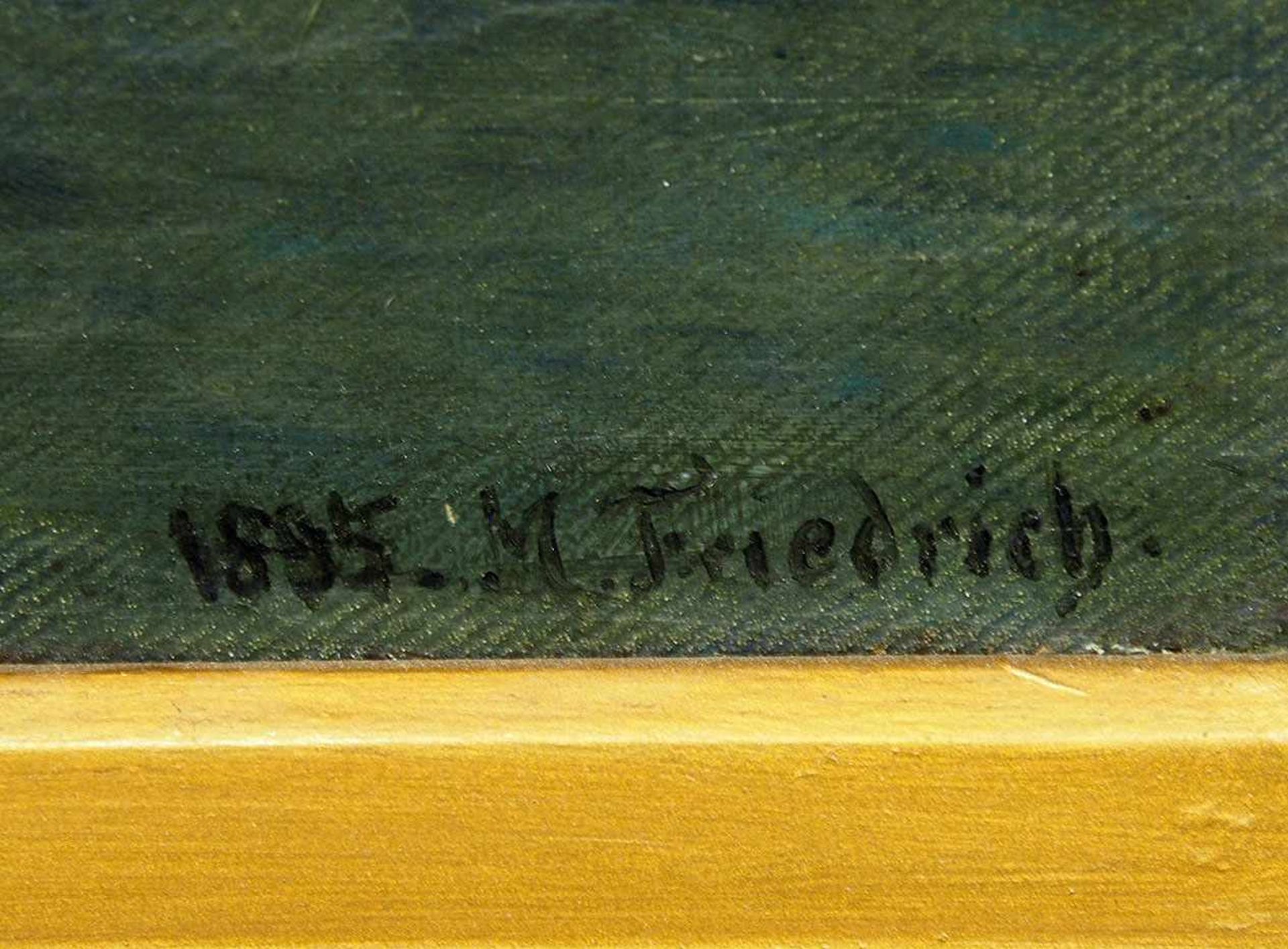 FRIEDRICH, M.tätig 19. Jh.Schloss Kronborg in DänemarkÖl auf Leinwand, signiert und datiert 1895 - Bild 3 aus 3
