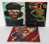 RITZERFELD, Hartmut*1950Ohne Titel3 Gemälde, Acryl auf leinwand, monogrammiert (1x) unten rechts, 54