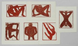 KRAUSE, Karl Heinz*1924Sechs männliche und weibliche AkteLinolschnitte, signiert unten rechts,