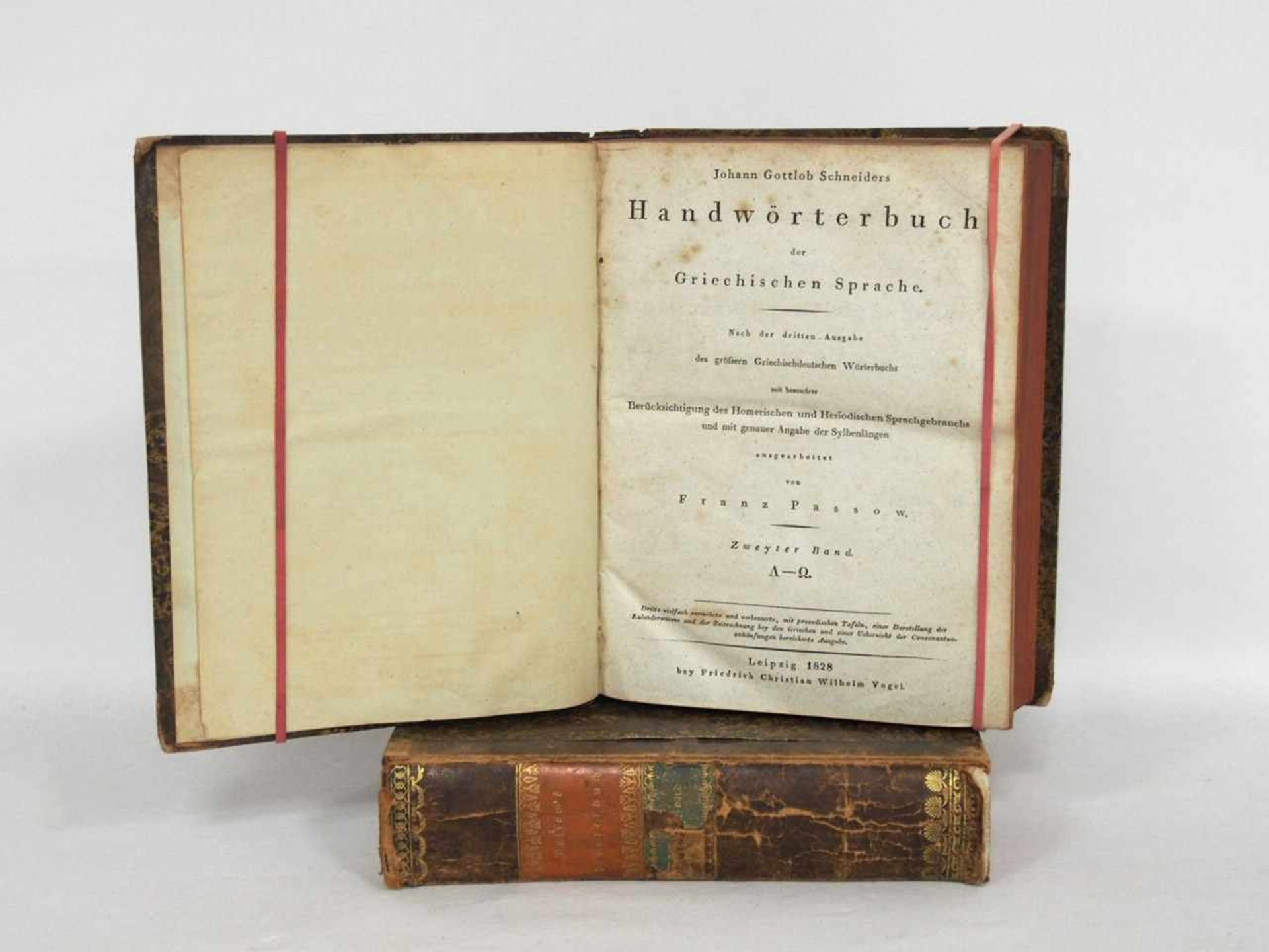 PASSOW, FranzJohann Gottlob Schneiders Handwörterbuch der Griechischen SpracheBand I-II, Leipzig