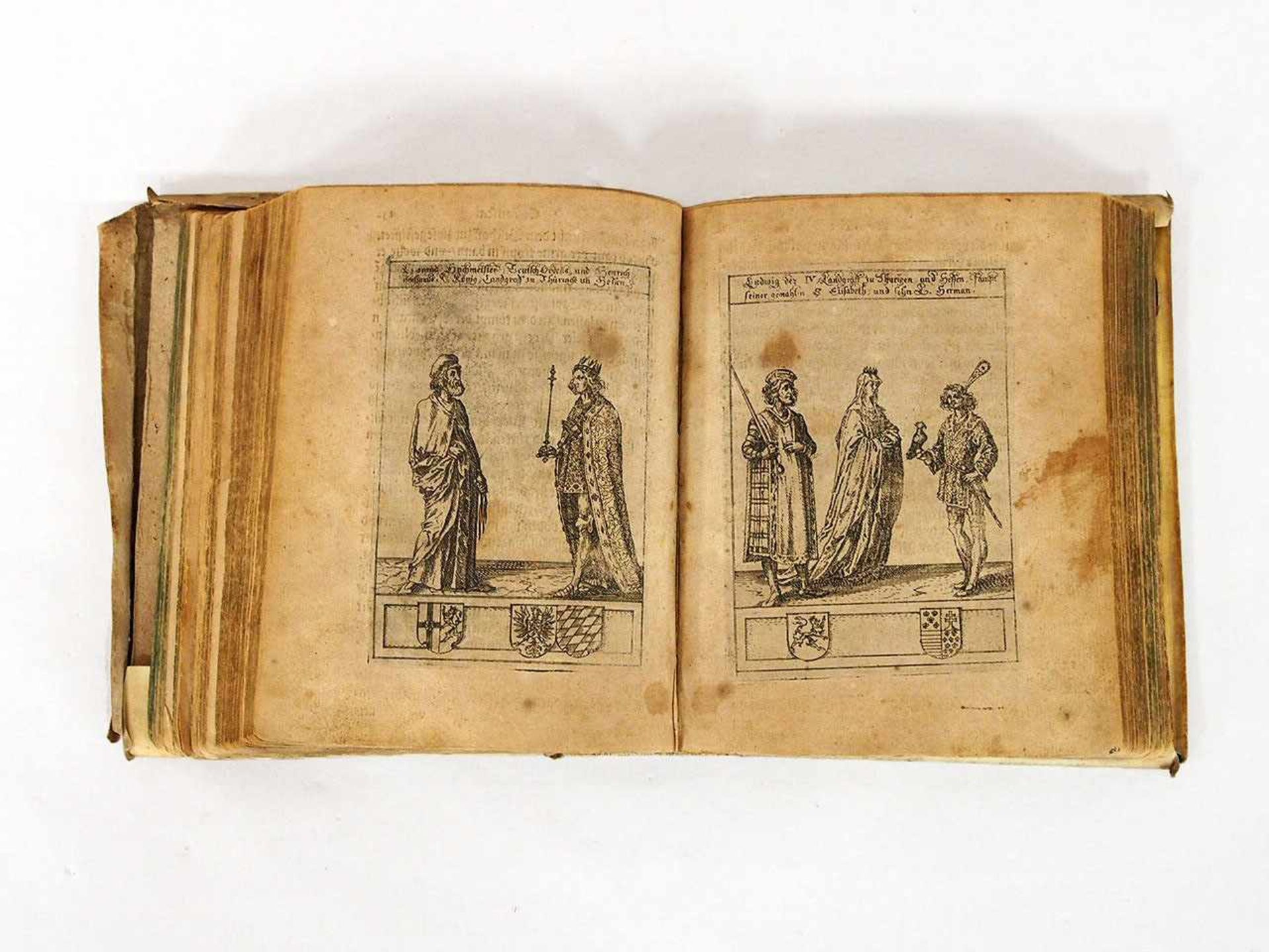 DILICH, WilhelmHessische ChronicaKassel 1605 (Pergamenteinband der Zeit, Rücken gelockert, - Image 2 of 2