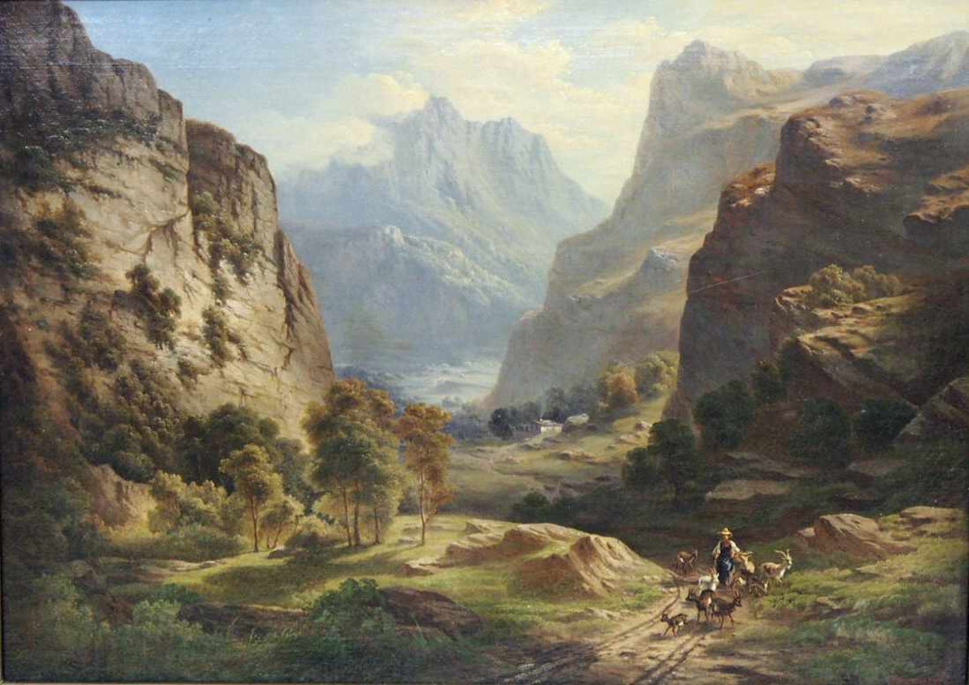 BERNARDI, Joseph1826-1907Im Berner OberlandÖl auf Leinwand, signiert unten rechts, 53 x 88 cm,