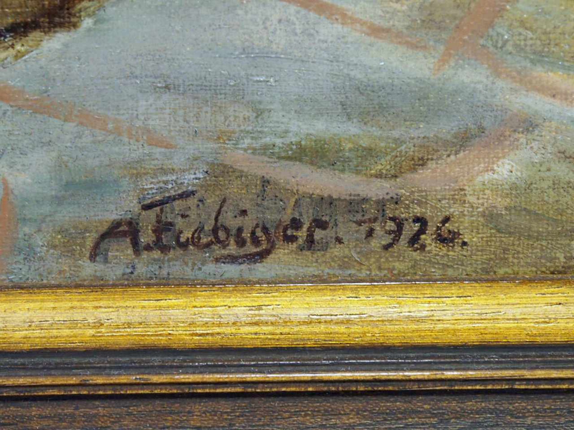 FIEBIGER, Albert1869-?Hausportal in RothenburgÖl auf Leinwand, signiert und datiert 1926 unten - Image 3 of 3