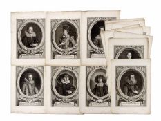 HAELWEGH, Adriaen1637-169616 Blatt PorträtsKupferstiche, 46 x 32 cm; aus einer Serie von 31 Porträts