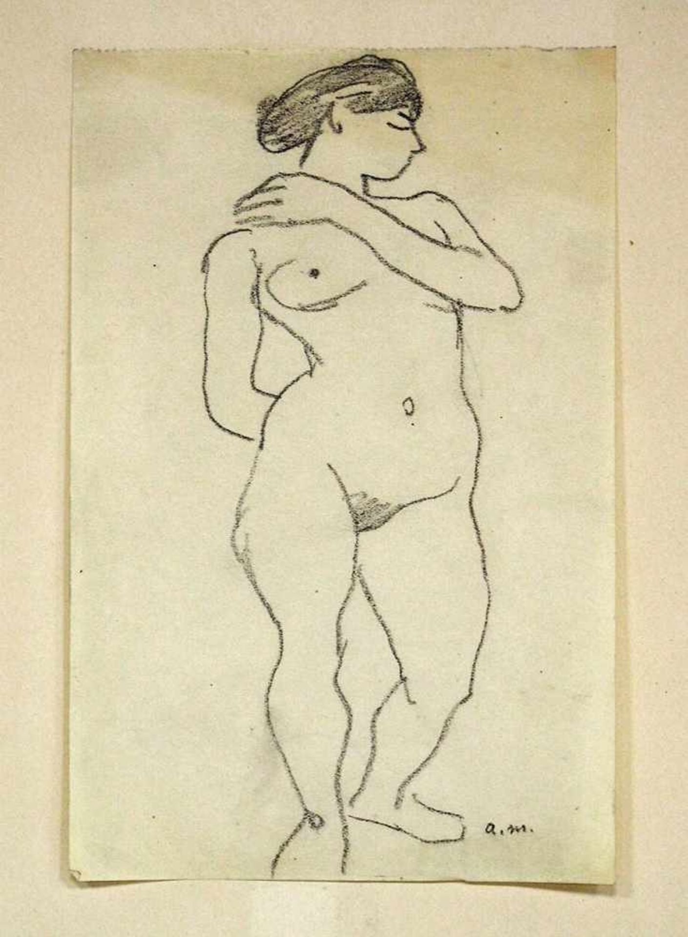 MARQUET, Albert1875-1947Stehender FrauenaktBleistift auf Papier, monogrammiert unten rechts, 19,5 - Bild 2 aus 2