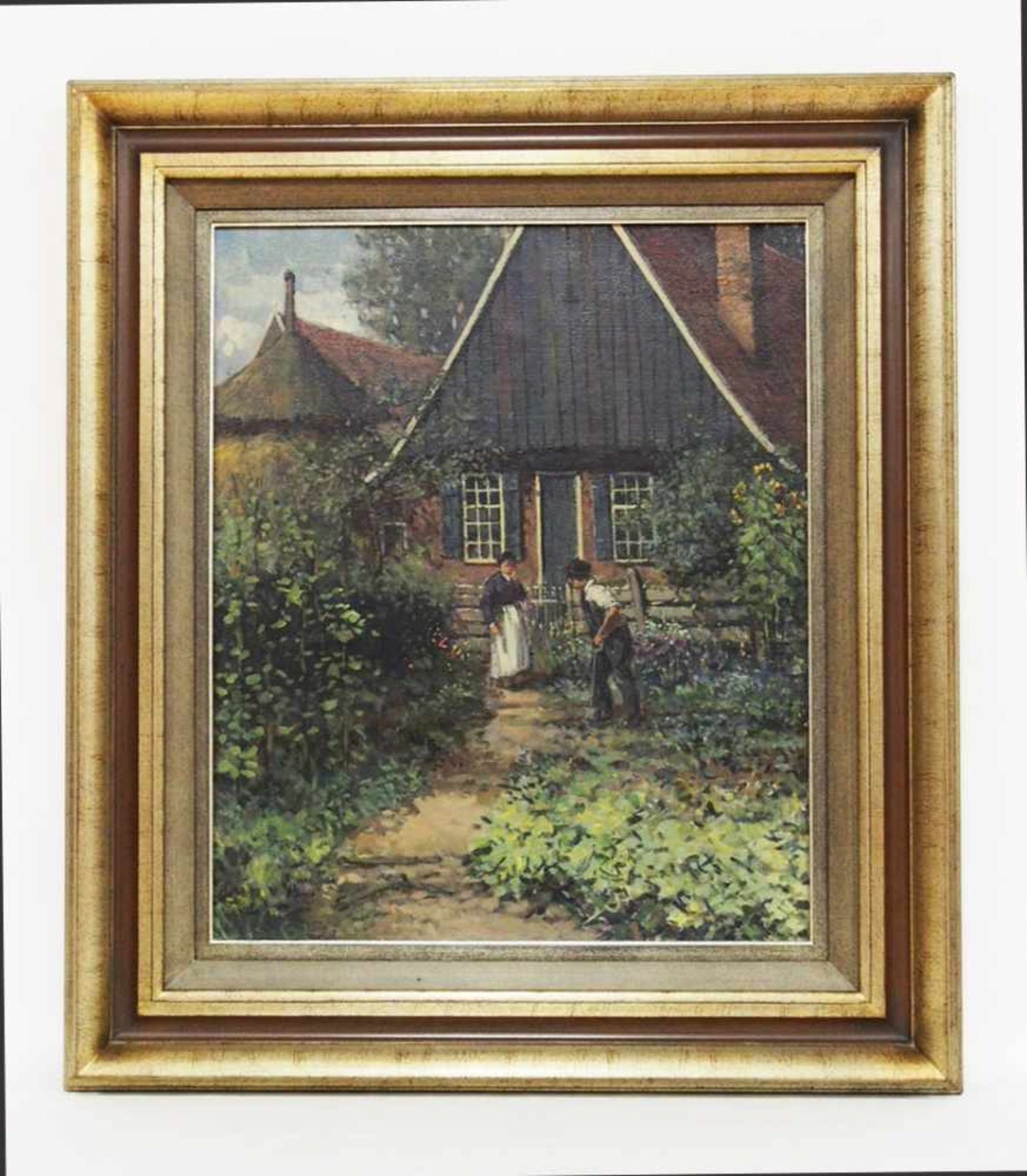 LOON, Kees van1930-2004Vor dem BauernhausÖl auf Leinwand, signiert unten links, 58 x 48 cm, Rahmen - Bild 2 aus 3