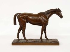 KIESEWALTER, Heinrich1854 - ?Rennpferd ArgusBronze, signiert, datiert 1887, Gießermarke Lauchhammer,