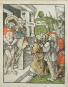 WECHTLIN, Hans1480-1520Ecce HomoHolzschnitt, altkoloriert, Straßburg 1508, 24 x 18,5 cm, gerahmt