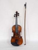 Violine, Süddeutsch / Oberitalien 18. JahrhundertFichte (Decke), Ahorn (Zargen und der