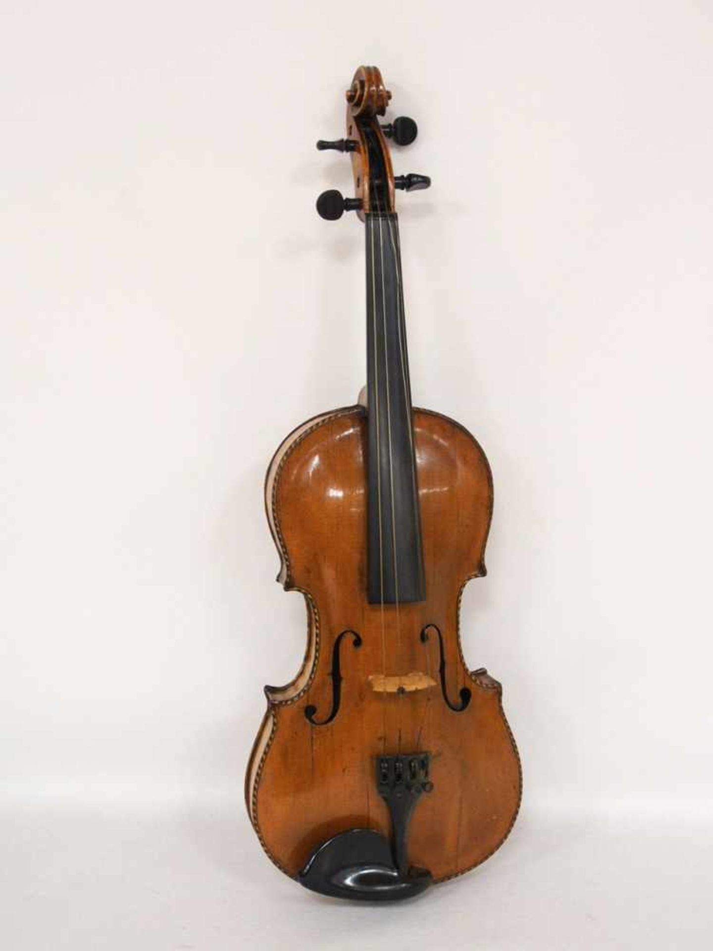 ViolineFichte (Decke), Ahorn (Zargen und Boden), Kopie nach Stradivari, Deutsch 19. Jahrhundert, - Bild 2 aus 6