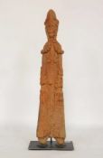 Figur einer Würdenträgerin mit Hüftuch und SchmuckTerrakotta, Bankoni, Mali 12.-19. Jahrhundert (aus