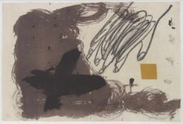 TAPIÈS, Antoni1923-2012Ohne TitelFarblithographie mit Prägedruck, signiert unten rechts,