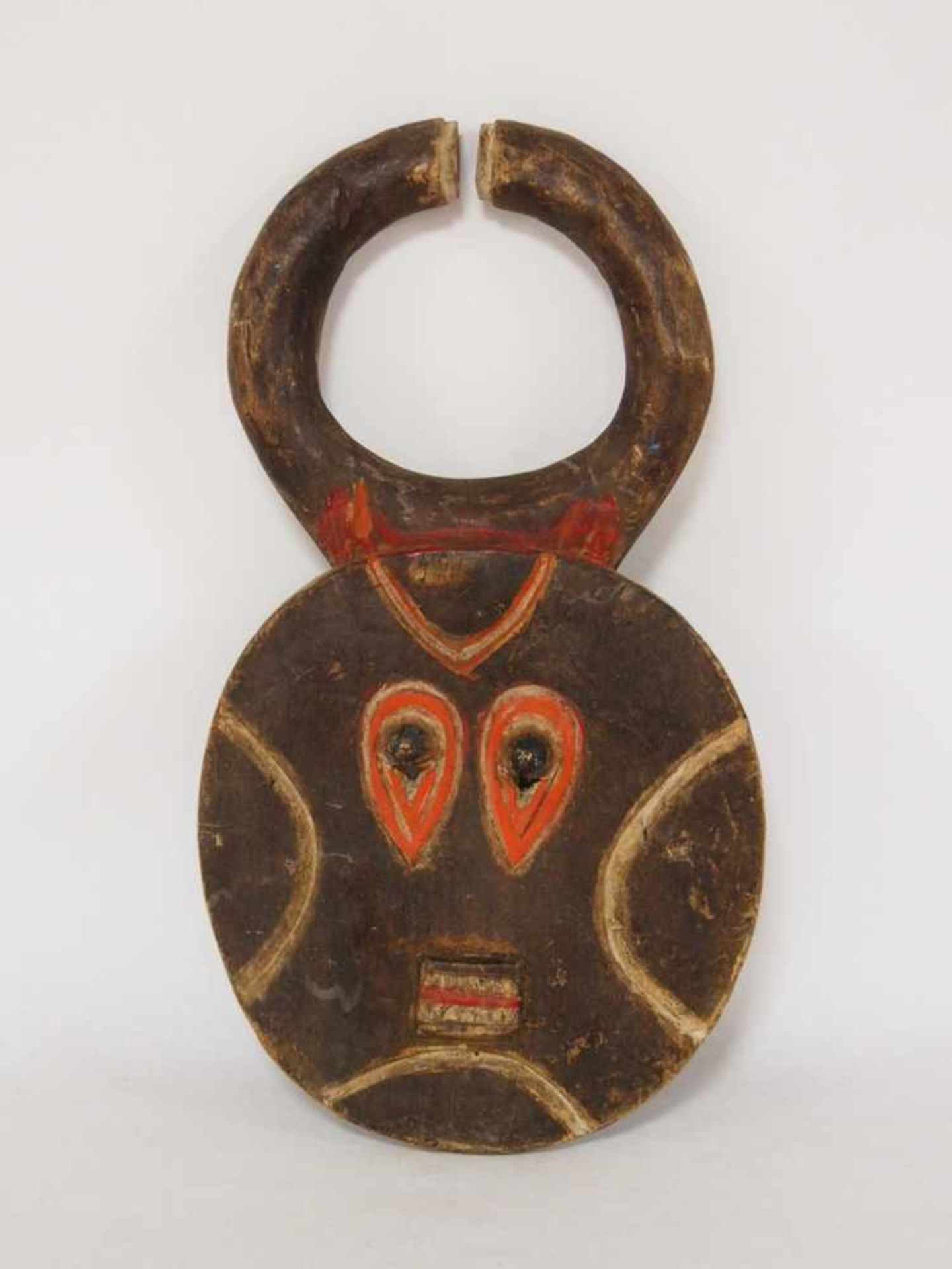 Maske für den goli-TanzBaule, Elfenbeinküste, 1. Hälfte 20. Jahrhundert, Holz, geschnitzt, farbig