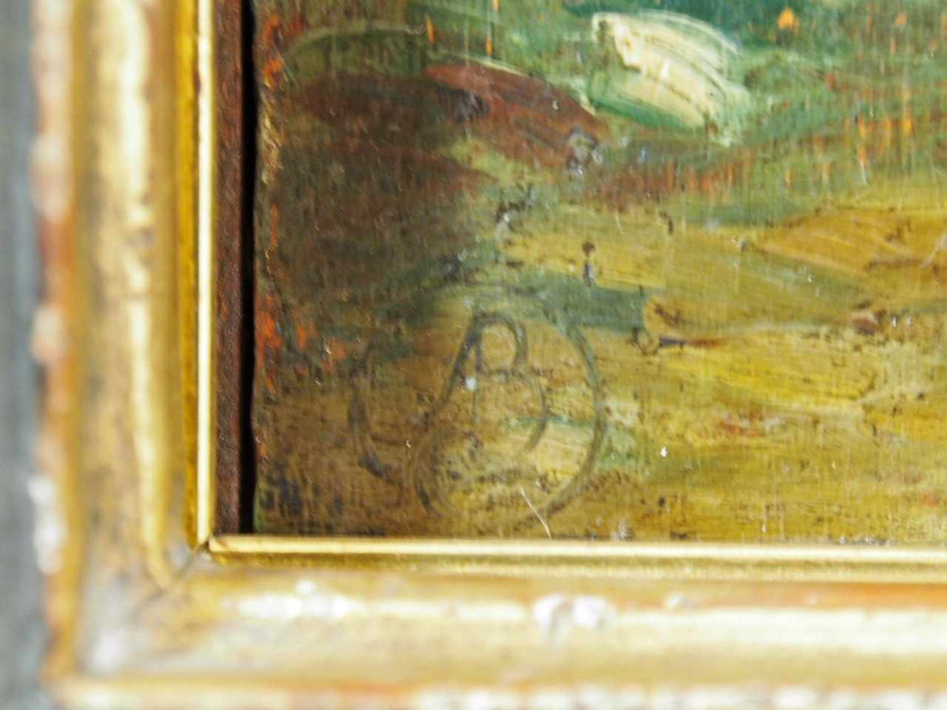 BROUWER, Adrian1605-1638Zwei Herren im GesprächÖl auf Holz, monogrammiert "AB im Kreis unten - Bild 3 aus 3