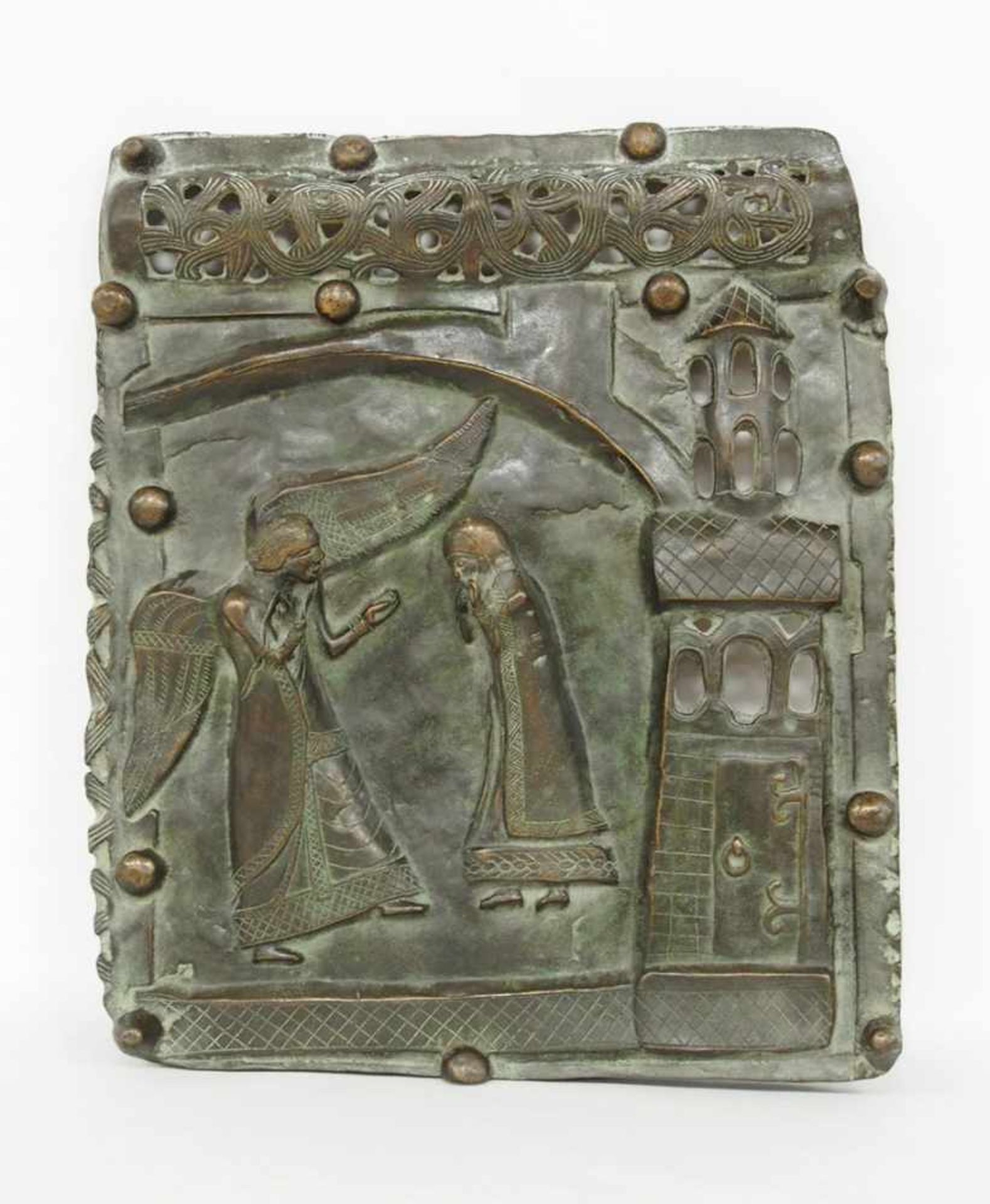 Verkündigung an MariaBronze, Abguss eines Bronzereliefs der romanischen Tür von St. Zeno in