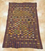 Kente-Stoff, Ghana 20. Jahrhundert, 265 x 180 cm- - -25.00 % buyer's premium on the hammer price,