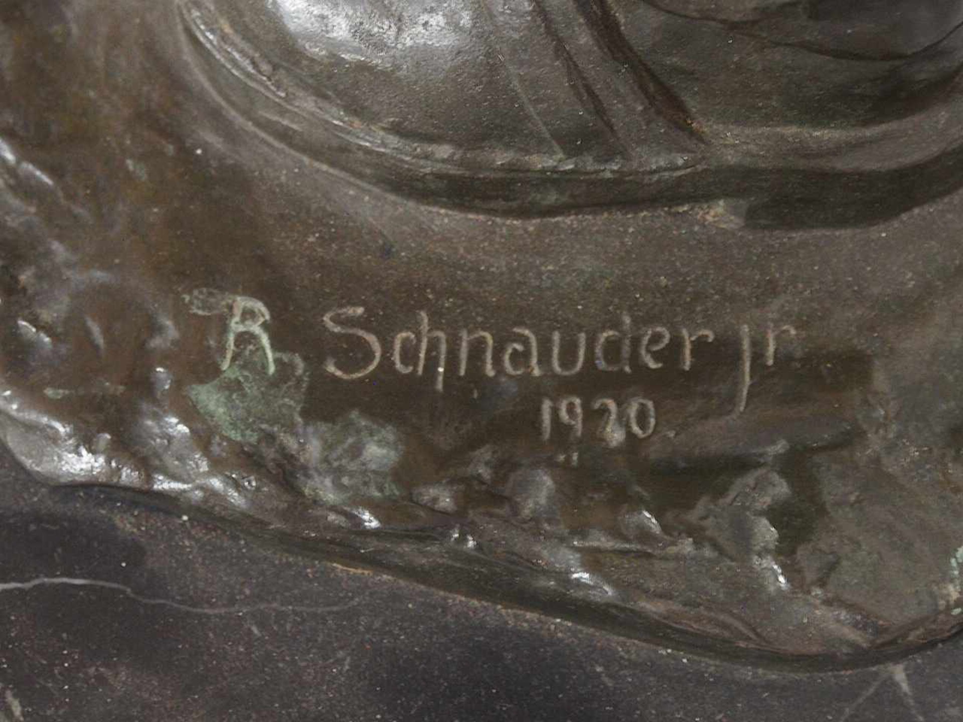 SCHNAUDER, Reinhard1856-1923EisengießerBronze, signiert und datiert 1920, Höhe 60 cm- - -25.00 % - Bild 3 aus 3