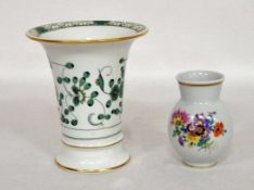 Zwei VasenMeissen, Höhe 9 cm bzw. 13 cm- - -25.00 % buyer's premium on the hammer price, VAT