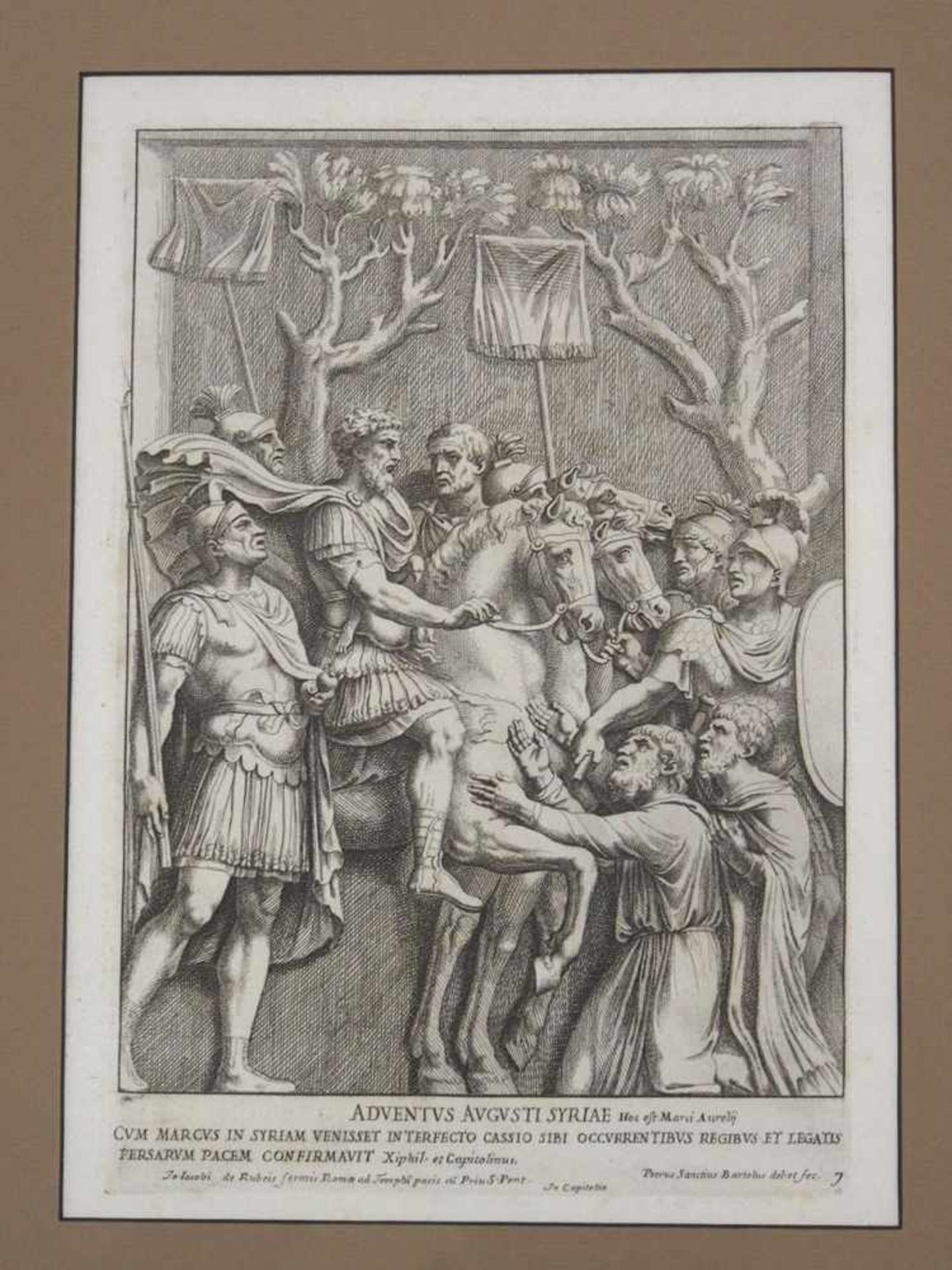 BARTOLI, Pietro Santi1635-1700Adventus Augusti Syriae / Triumphus Germanicus M. AureliiKupferstiche, - Bild 3 aus 3
